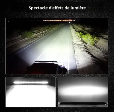 Barre lumineuse LED noire, boîtier aluminium – image 3