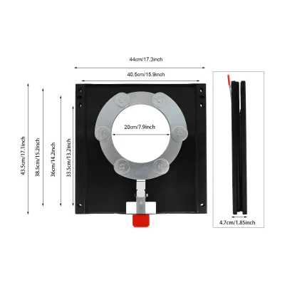 Base pivotante de siège en acier noir, 360° – image 2