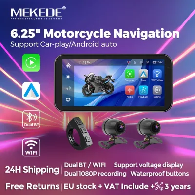 Écran GPS moto 6,25 pouces étanche Carplay
