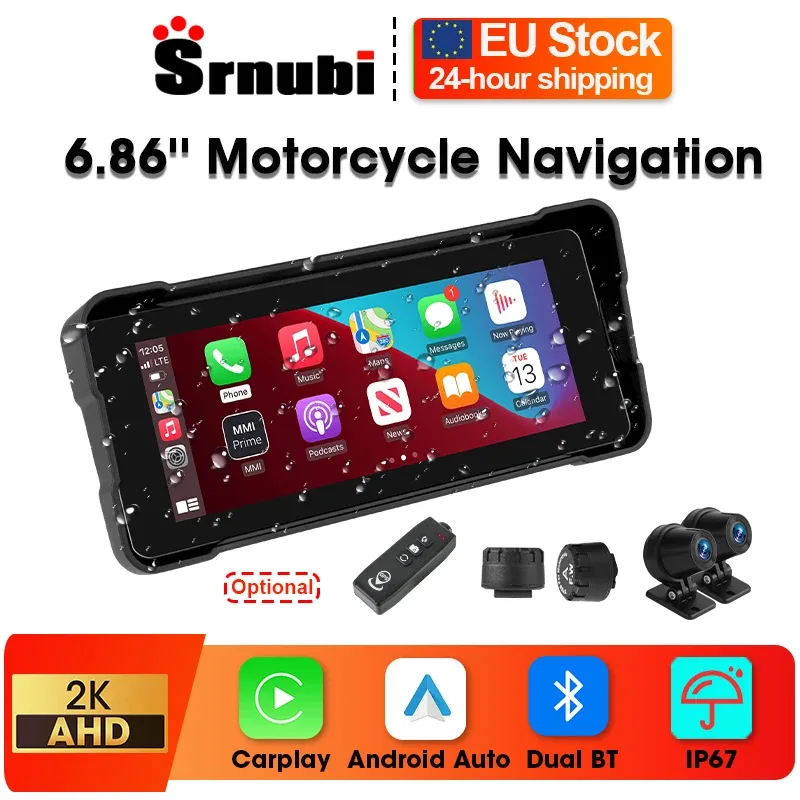 Écran GPS moto sans fil CarPlay et Android Auto