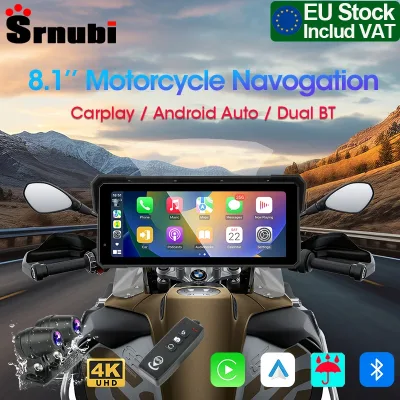 Écran GPS tactile 8,1 pouces sans fil pour moto