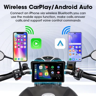 Écran tactile 7 pouces sans fil pour moto – image 2