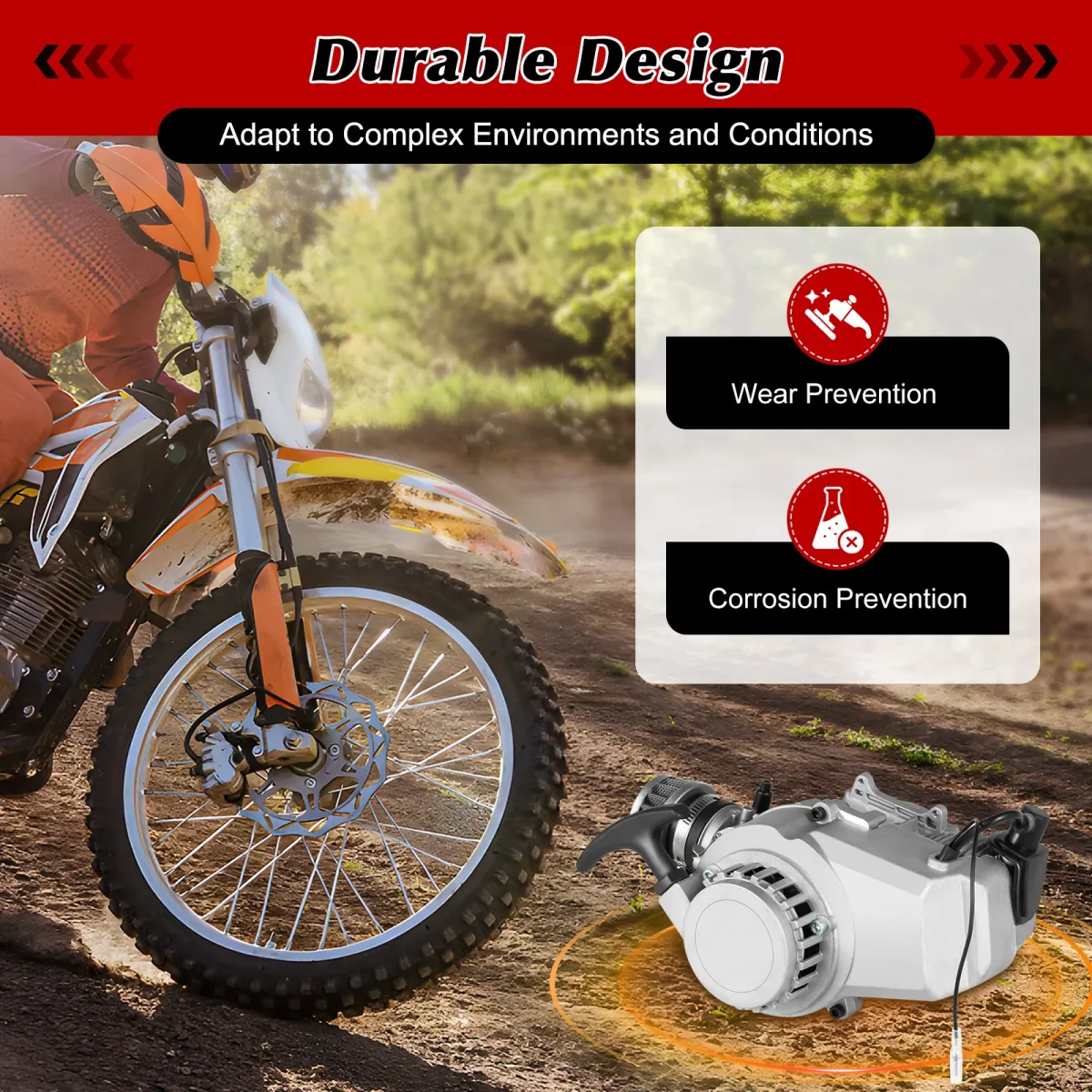 Kit moteur 49 cc 2 temps en aluminium