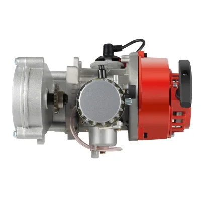 Moteur 2 temps 49 cc en aluminium, argent