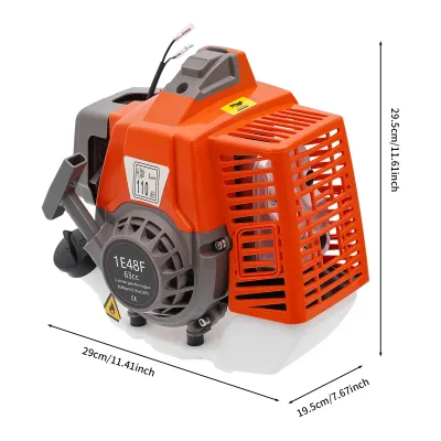 Moteur à essence 2 temps 63 cm³ rouge – image 3