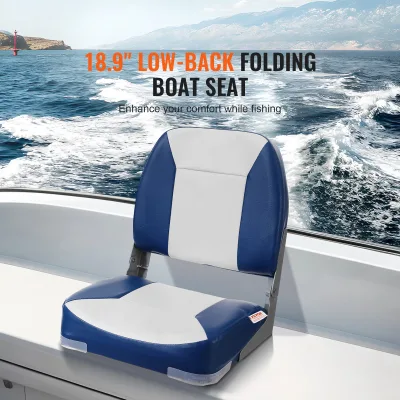 Siège de bateau pliant à dossier bas, 48 cm – image 2