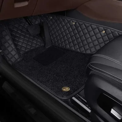 Tapis de voiture double couche motif fleurs – image 2