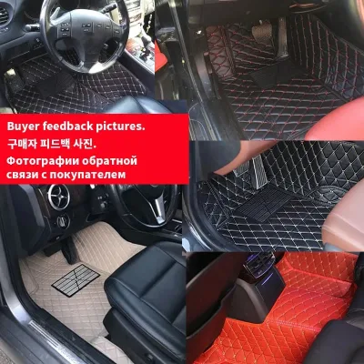 Tapis de voiture en simili cuir, ensemble complet – image 3