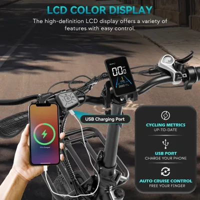 Vélo électrique pliable à gros pneus 20 × 4,0 – image 3