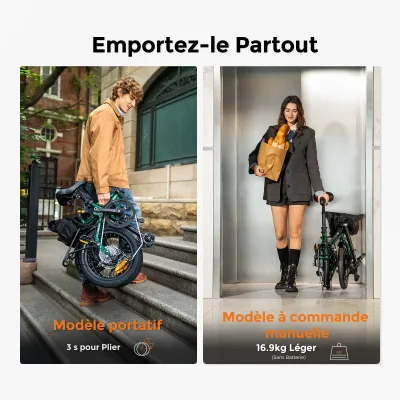 Vélo électrique pliant roues de 40,5 cm – image 2