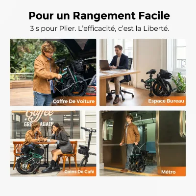 Vélo électrique pliant roues de 40,5 cm – image 3